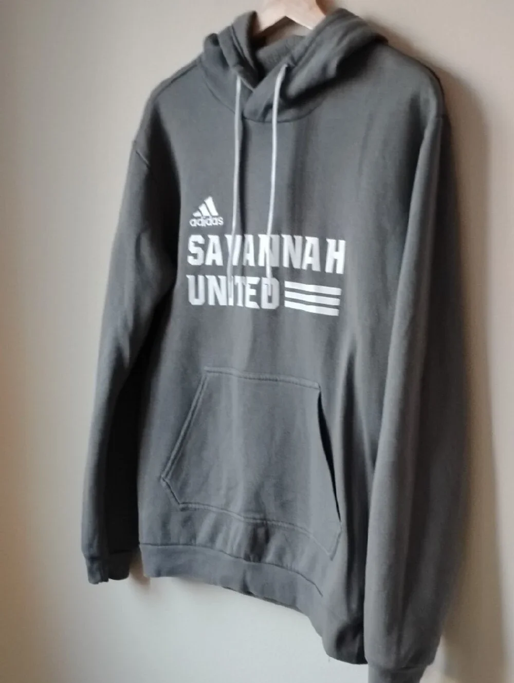 adidas Gray Savannah United Pullover Hoodie